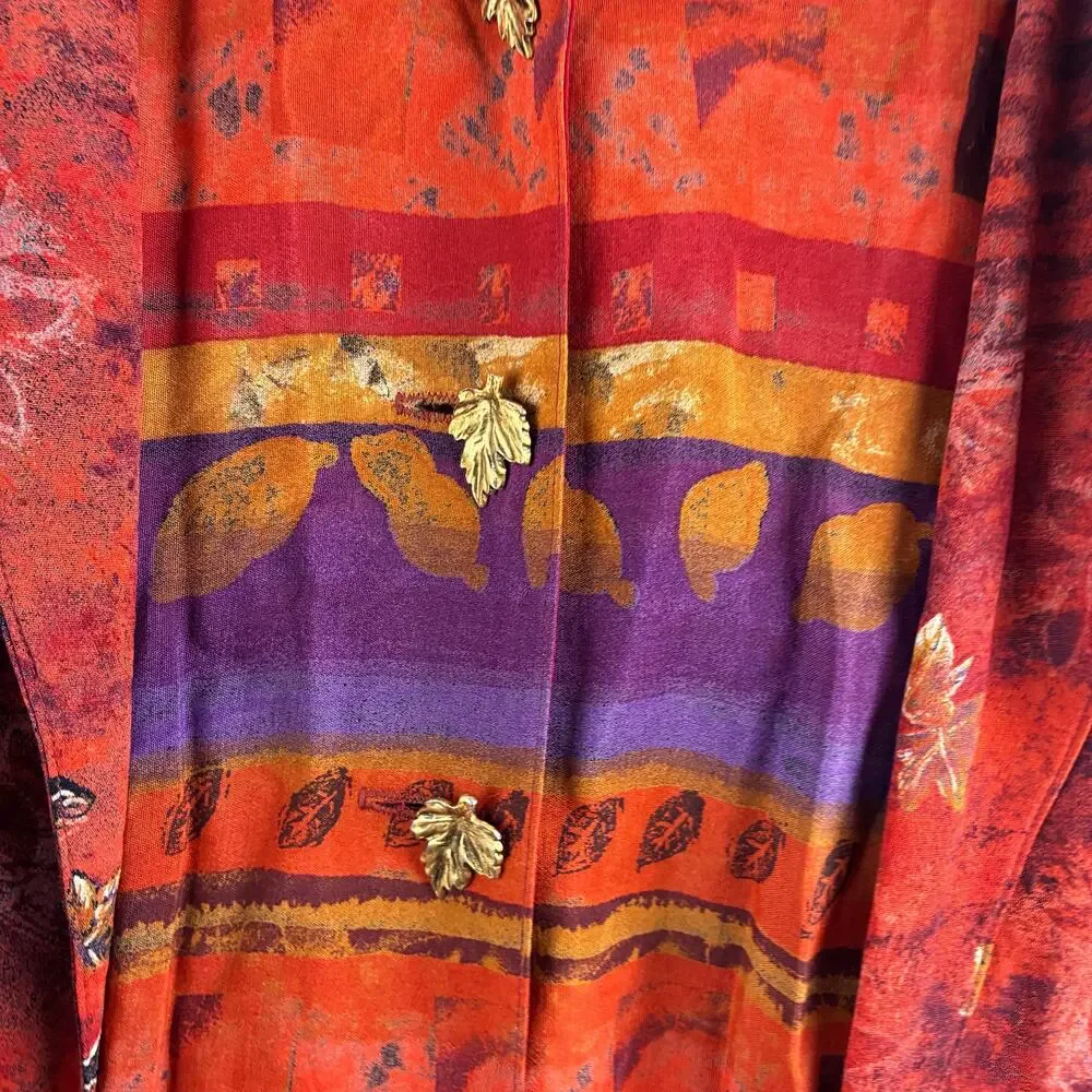 Dorothy Schoelen Long Sleeve Formal Autumn Blouse Top Women's Large Lagenlook
